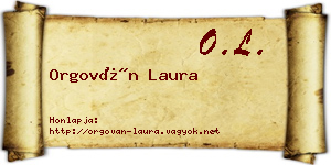 Orgován Laura névjegykártya